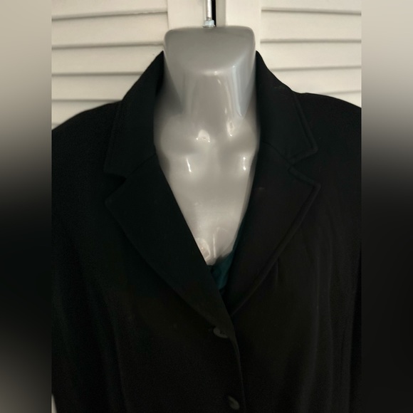 Laundry by Shelli Segal Vintage 1995 long black button up stretchy jacket size 6 - Picture 6 of 16